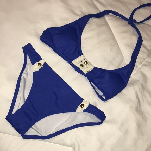 NWOT Victoria’s Secret Blue Sporty Bikini Medium - Picture 2 of 5